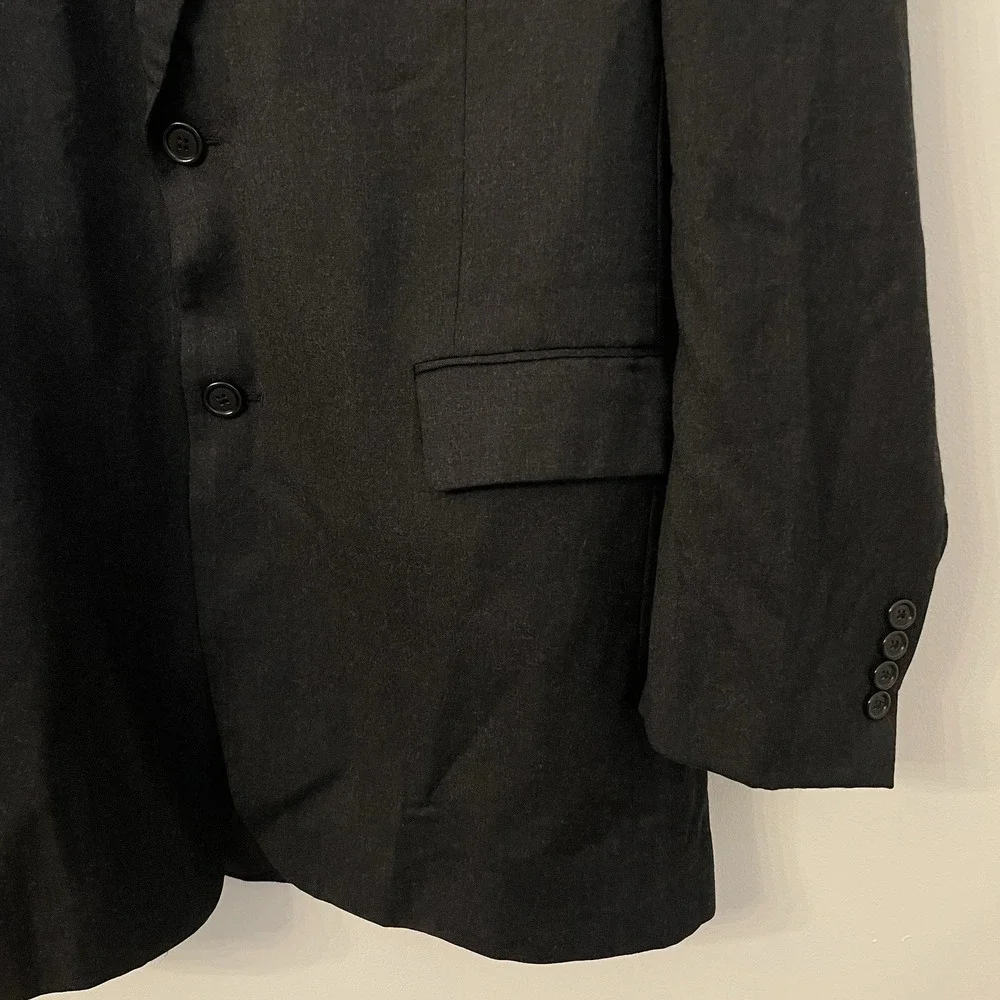 Joseph A Bank Wool Blazer 44L Black Business Professional‎ Sport Coat